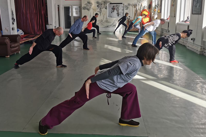 Students in Qigong group class